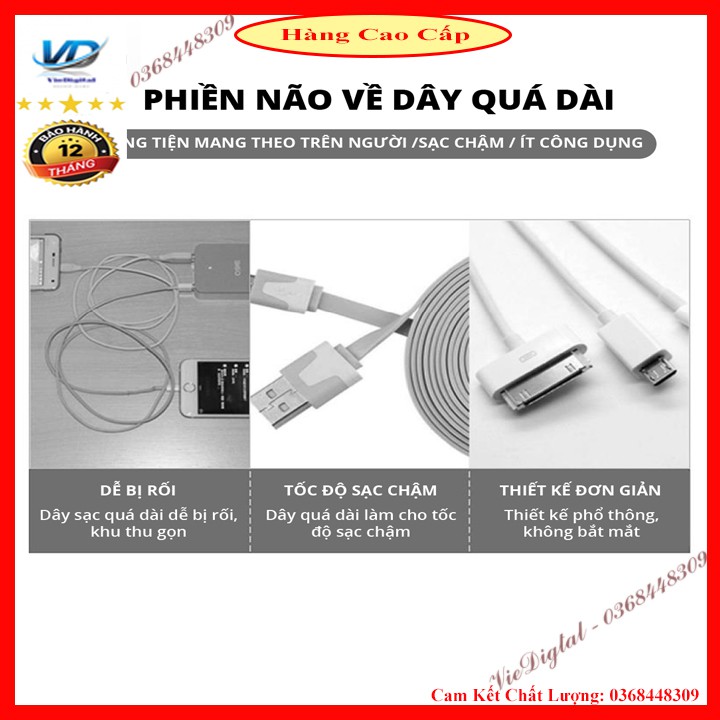 Dây sạc nhanh dáng móc khoá, Chuyên dụng cho iPhone có thể truyền tải dữ liệu [ BH 6 tháng ]