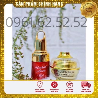 Serum chấm mụn 12H Huỳnh Đỗ và kem face chuyên mụn, xóa sạch mụn thâm, dưỡng trắng phục hồi da sau điều trị