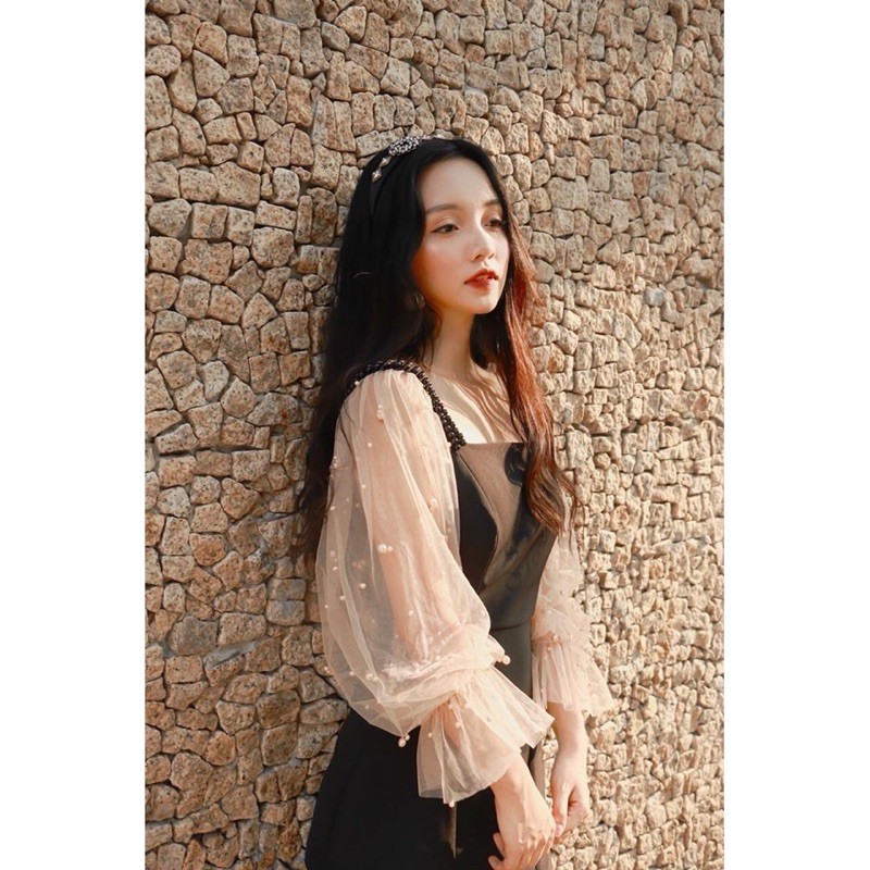 [FREESHIP - HÀNG LOẠI 1] ĐẦM TRẮNG DỰ TIỆC TAY PHỒNG KẾT HẠT SIÊU XINH | VÁY TRẮNG DỰ TIỆC | BigBuy360 - bigbuy360.vn