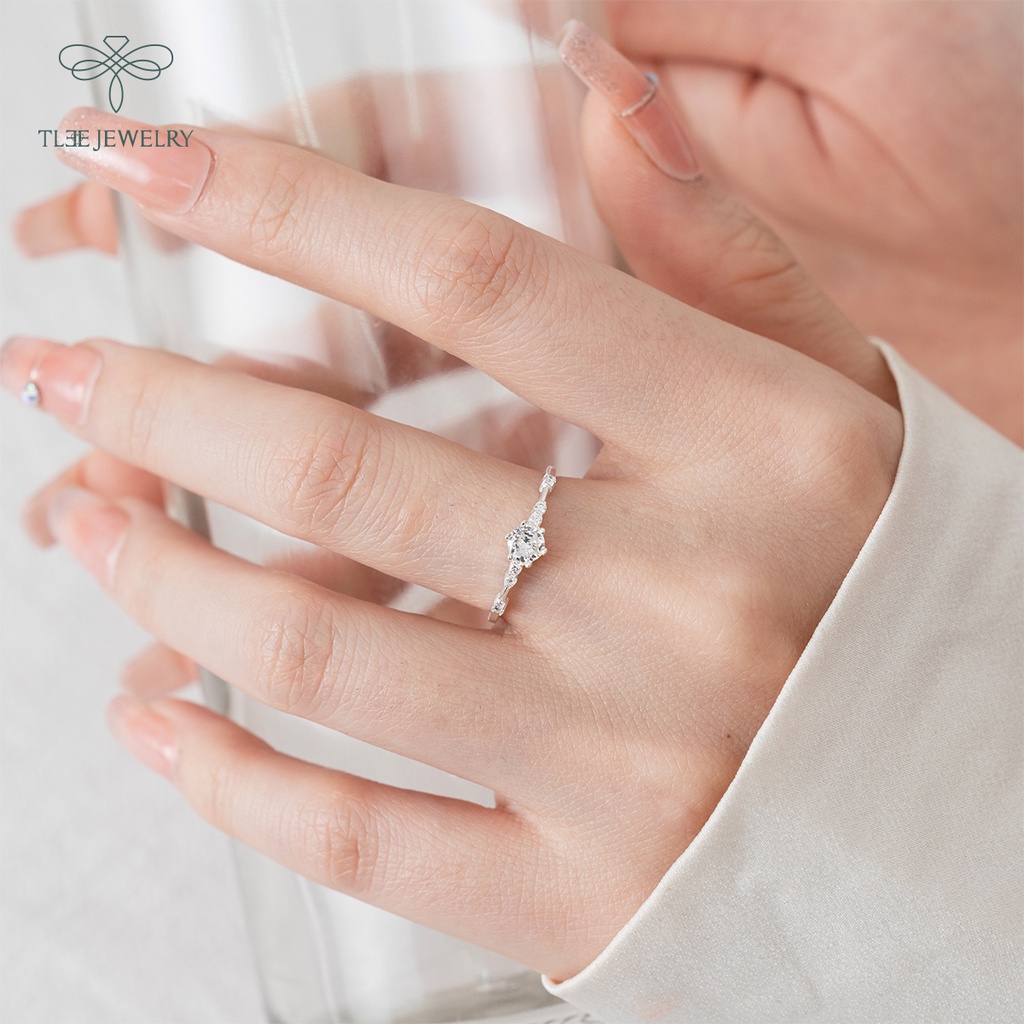 Nhẫn bạc nữ TLEE Snow Princess Nor nạm đá lấp lánh NCJ A0163