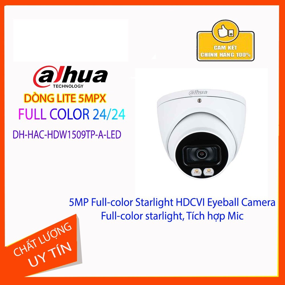 Camera Dahua DH-HAC-HDW1509TP-A-LED--Chính hãng, giá rẻ, hình ảnh sắc nét, bền đẹp