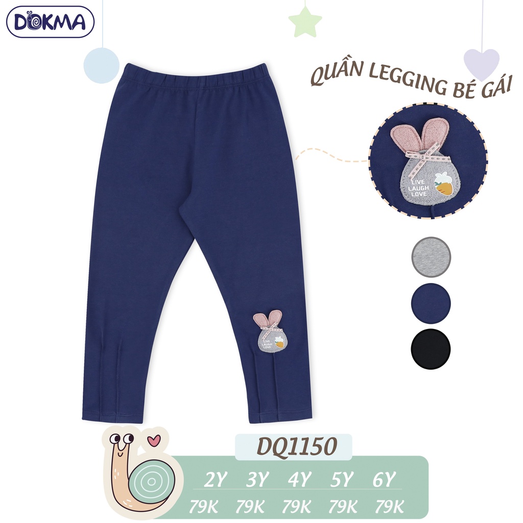 Quần legging bé gái dưới 6 tuổi Dokma DQ1150