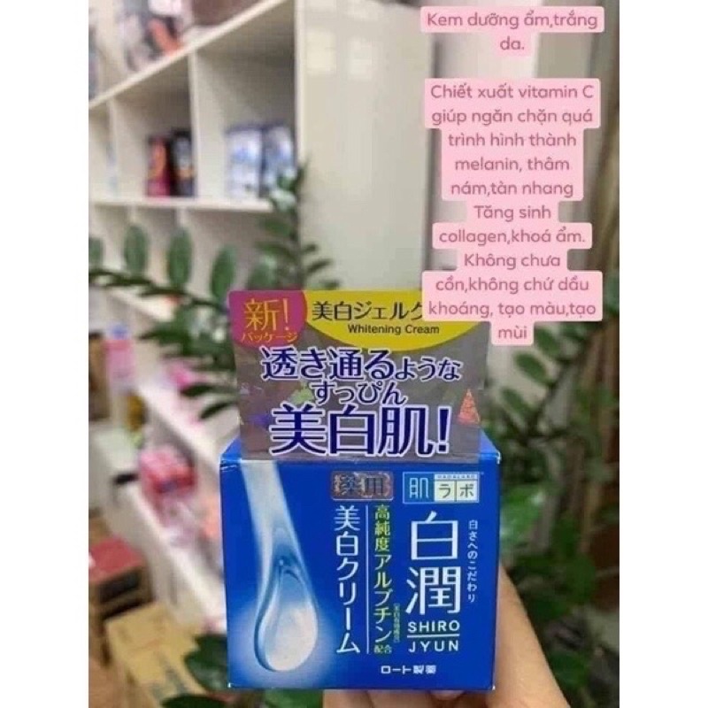 [Hàng_Nhật] Kem Dưỡng Trắng Da Tối Ưu Cấp Ẩm Ban Đêm Hada Labo Perfect White Arbutin Cream (50g)ê