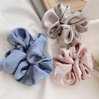 Cột tóc scrunchies Dây buộc tóc lụa phong cách Hàn Quốc