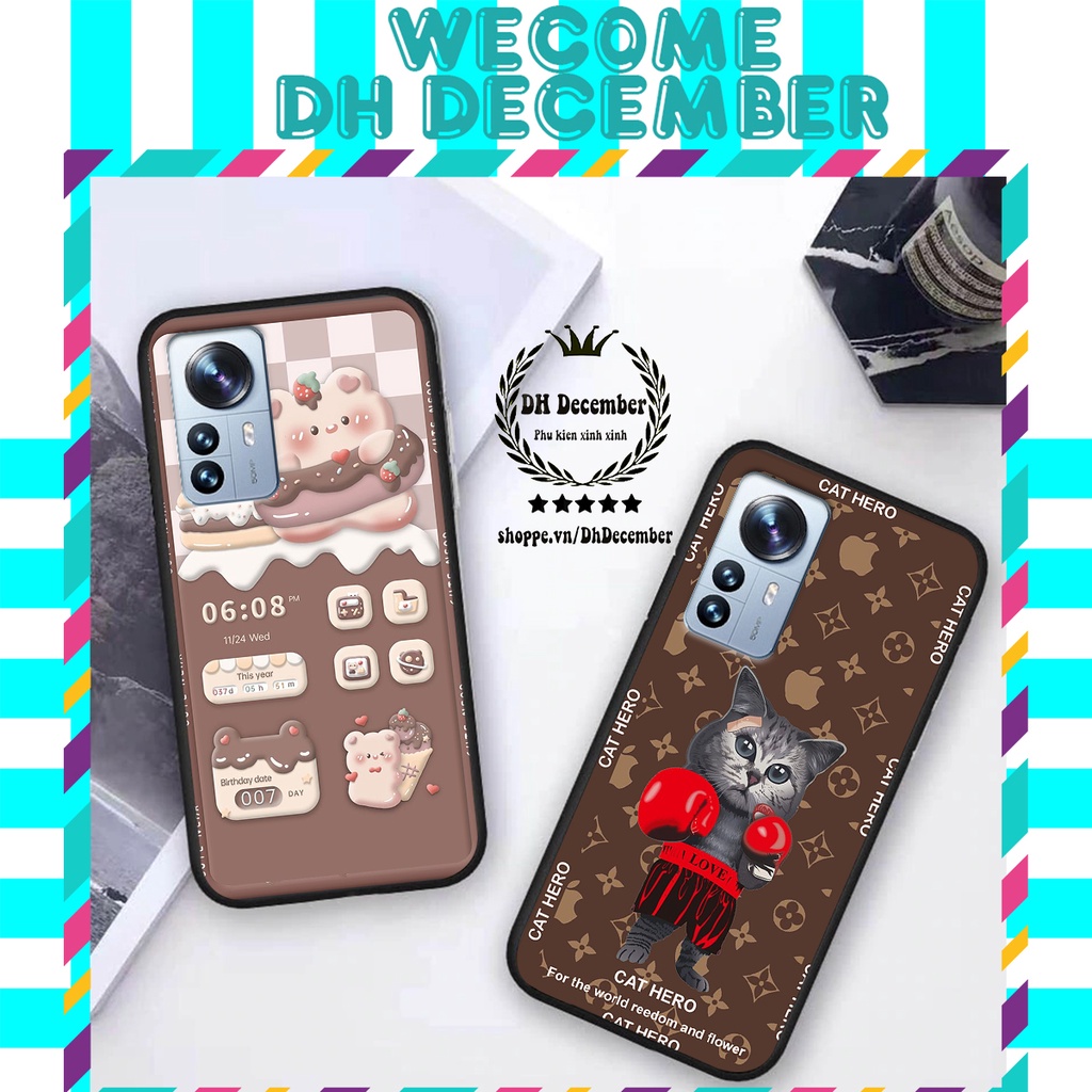 Ốp lưng Xiaomi MI 12 in hình 3D GẤU HỒNG-GẤU BE3R -XINH XẺO CỰC ĐẸP