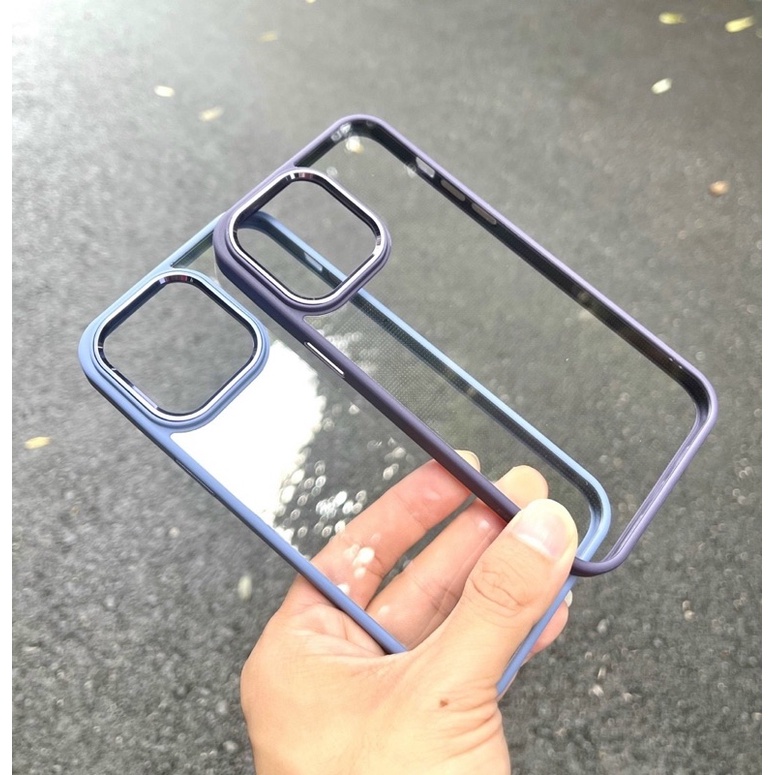 Ốp Lưng Trong Viền Màu Iphone 14, 14 Pro, 14 Pro Max, 14 Plus Chống Sốc Không Ố Màu Hãng X&M Siêu Đẹp