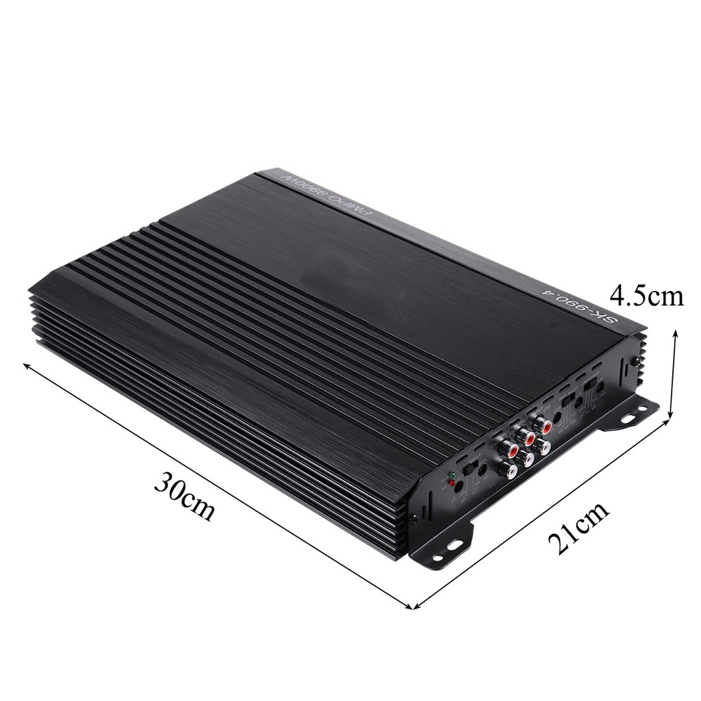 Bộ Khuếch Đại Âm Thanh Hợp Kim Nhôm 9900w 12v 4 Kênh Chuyên Dụng Cho Xe Hơi