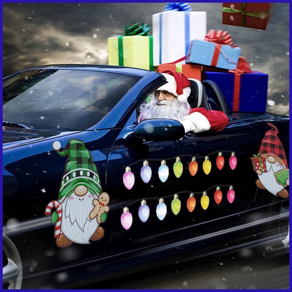 Bộ 22 Đề Can Nam Châm Hình Bóng Đèn Nhiều Màu Sắc Cho Xe Hơi