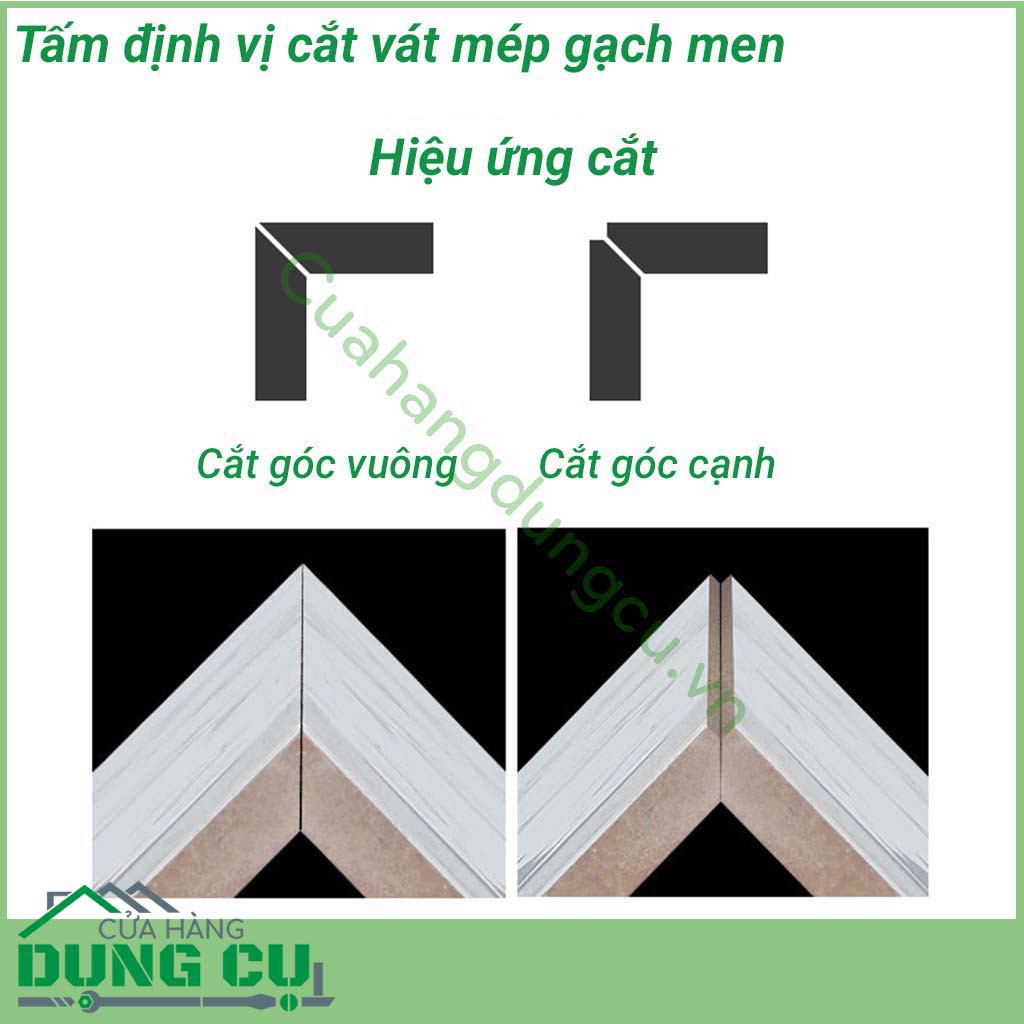 Cữ định vị 45 độ cắt mép gạch, đá lắp máy cắt gạch cầm tay