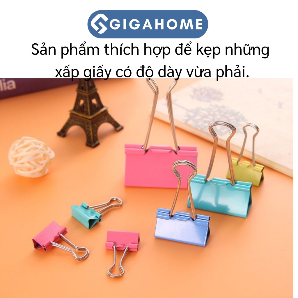 Hộp Kẹp Bướm Kẹp Tài Liệu, Giấy Tờ GIGAHOME 32mm Cho Văn Phòng, Học Sinh 8238