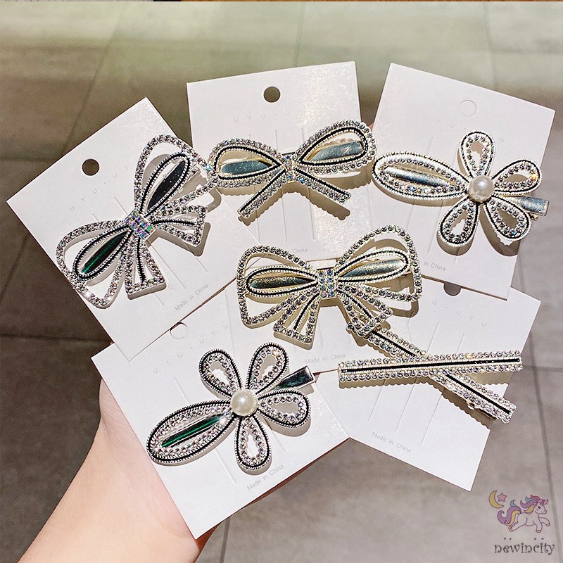 Kẹp Tóc Đính Ngọc Trai Phong Cách Hàn Quốc Cho Bé Gái