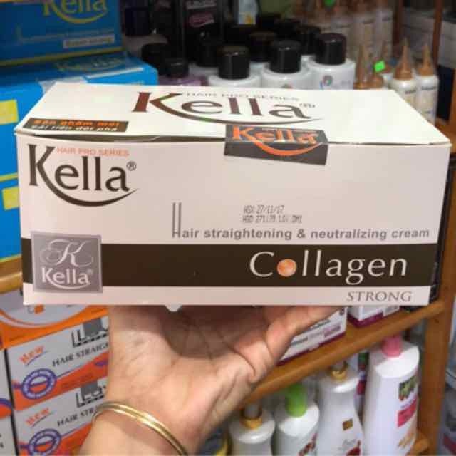 CẶP THUỐC KEM DUỖI ÉP TÓC KELLA COLLAGEN SUPER STRONG