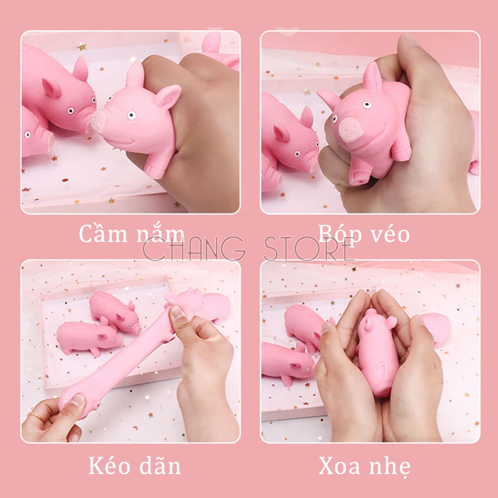 Heo Xả Stress SQUISHY Giúp Giảm Căng Thẳng, Con Heo Co dãn Chất Liệu TRP An Toàn