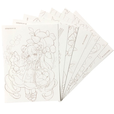 [Michi Art Store] Tranh Line Art tô màu nhiều mẫu A5 300gsm của họa sĩ DREAM