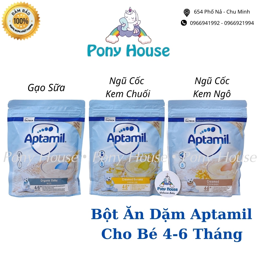 Bột Ăn Dặm Aptamil Anh Tháng Vị Gạo Sữa- Chuối- Ngô Cho Bé Từ 4-6 Tháng Date 2023