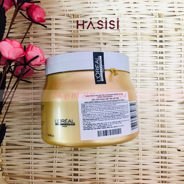 Hấp Dầu Phục Hồi Tóc Hư Tổn Cao Cấp L'OREAL - SERIE EXPERT GOLD QUINOA + PROTEIN ABSOLUT REPAIR 500ml | BigBuy360 - bigbuy360.vn