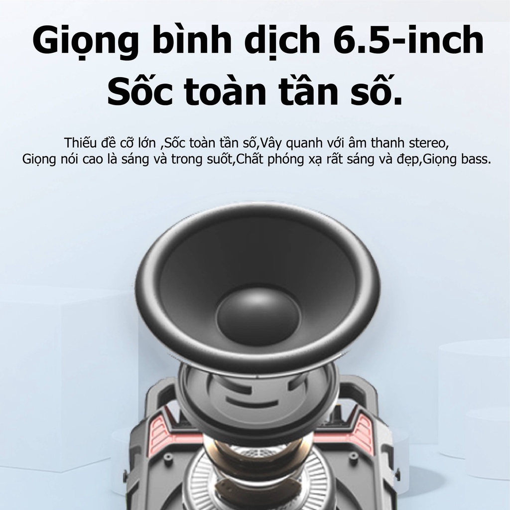 Loa Q3 karaoke ngoài trời Bluetooth Loa siêu trầm di động với micrô không dây nhỏ gọn và hiệu suất di động