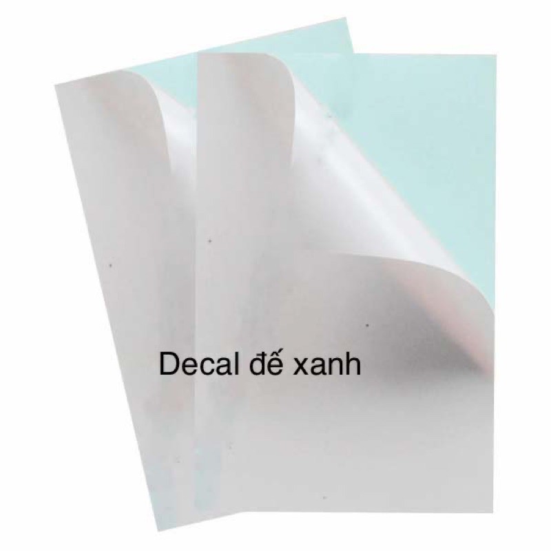 Giấy decal A4 đế xanh/vàng - set 20 tờ