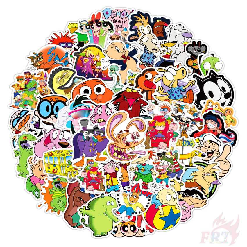 ❉ Mixed Classical Anime Comics Games Series 01 - 90s 00s Memory Cartoon Character Stickers ❉ 50Pcs/Set DIY Fashion Luggage Laptop Skateboard Decals Doodle Stickers