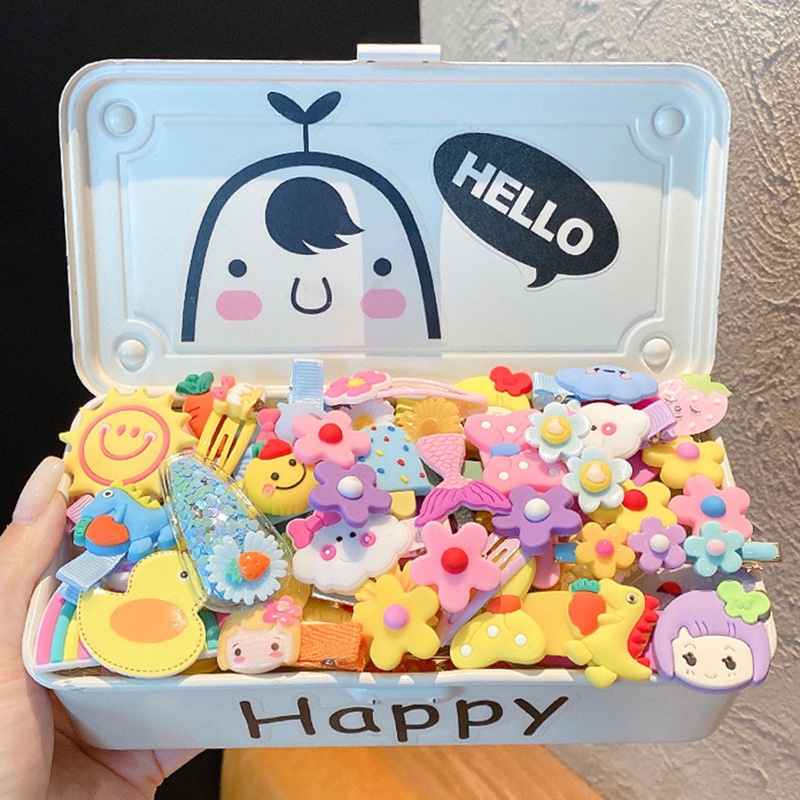 Set 14 Kẹp Tóc Nhỏ Thời Trang Hàn Quốc Cho Bé Gái 2021