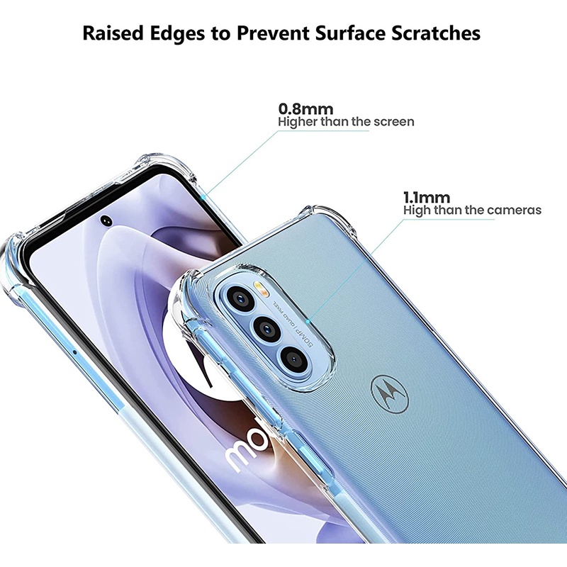 Ốp Điện Thoại TPU Trong Suốt Cho Motorola Moto G41 G51 G71 G200 G100 G60s G60 G30 G10 G20 G50 5G G9 Play G8 Power Lite G8 Plus