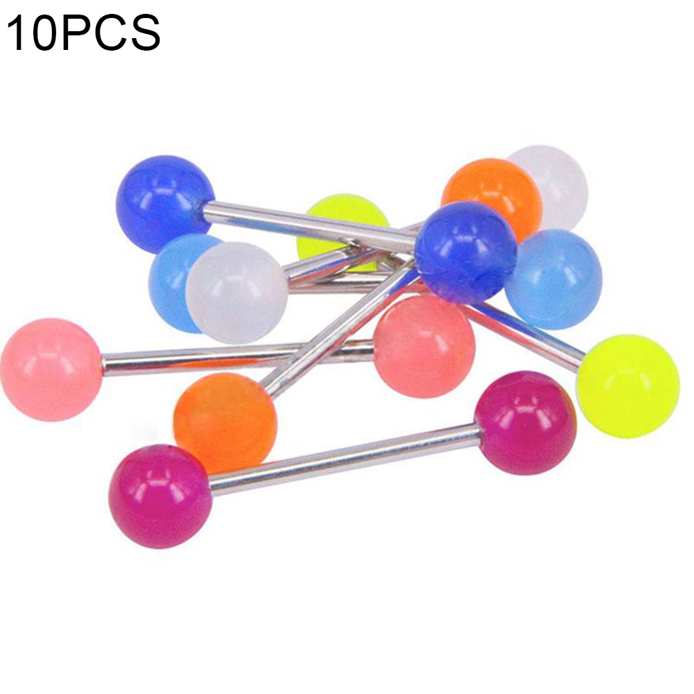 Set 10 Khuyên Rốn / Lưỡi / Rốn Dạ Quang Thời Trang