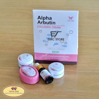 Set dưỡng trắng da mặt Alpha Arbutin Collagen cream 4in1
