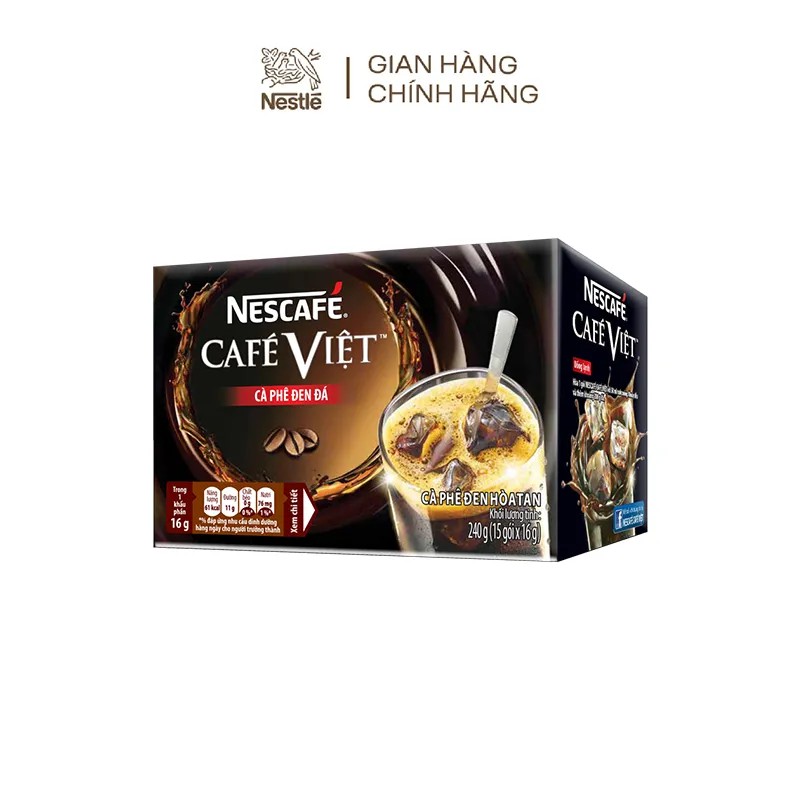 Combo 4 Nescafé: 2 hộp cà phê sữa đá (hộp 10 gói x 24g) + 2 hộp café Việt đen đá (hộp 15 gói x 16g)