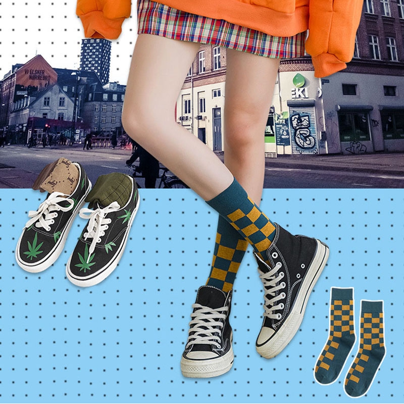 Street Ins Style Women Long Socks Multicolour New Fashion Stockings Breathable Easy Matching Korea Cute Female Calf Socks