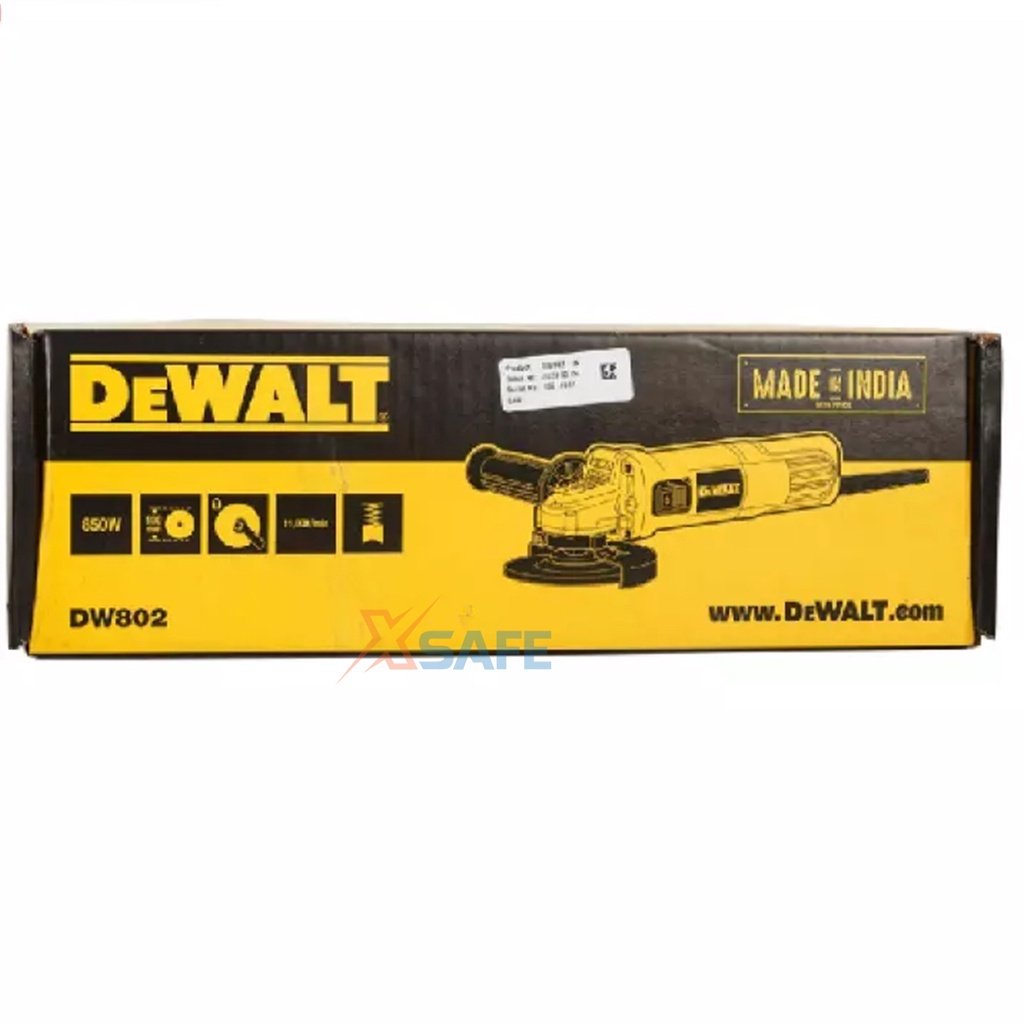 Máy mài góc cầm tay DEWALT 850W Máy cắt sắt cầm tay có bộ ly hợp bảo vệ quá tải,ren trục M10, tốc độ 11000v/p