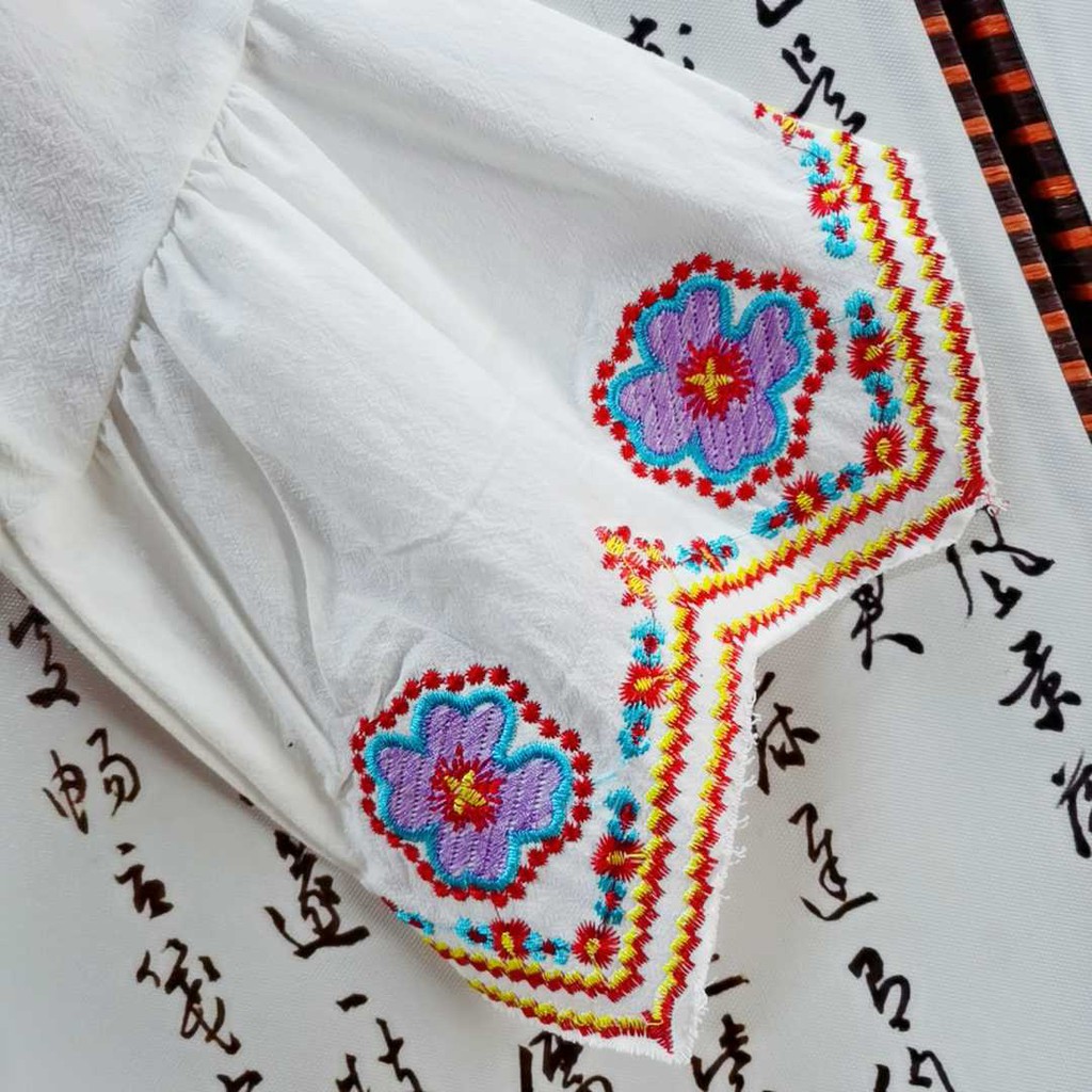 Váy Maxi Hoạ Tiết Boho Thêu Hoa 04 - MUOJ