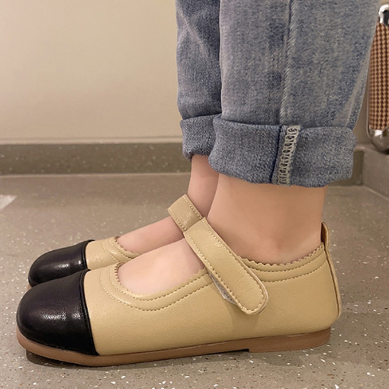 Giày búp bê đế mềm phong cách Retro Nhật Bản xinh xắn dành cho bé gái 1-9 tuổi