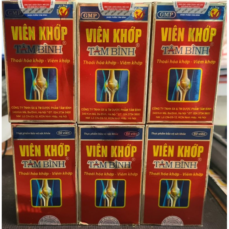 Viên Khớp Tâm Bình (Lọ 60 viên) - Hỗ trợ thoái hóa khớp, viêm khớp