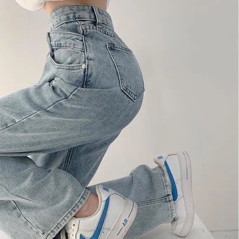[ORDER] Quần jeans ống suông rộng cạp lệch (Ảnh thật cuối)