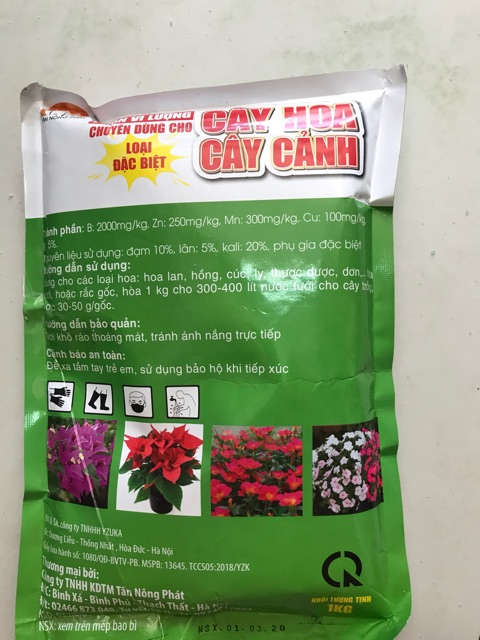 Phân vi lượng chuyên dùng cho hoa và cây cảnh- gói 1 kg