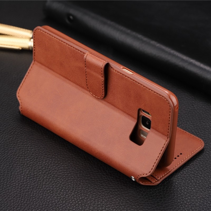 Bao da điện thoại có đế đỡ và ngăn để thẻ màu sắc sang trọng cho Samsung Galaxy Note 9 8 | BigBuy360 - bigbuy360.vn