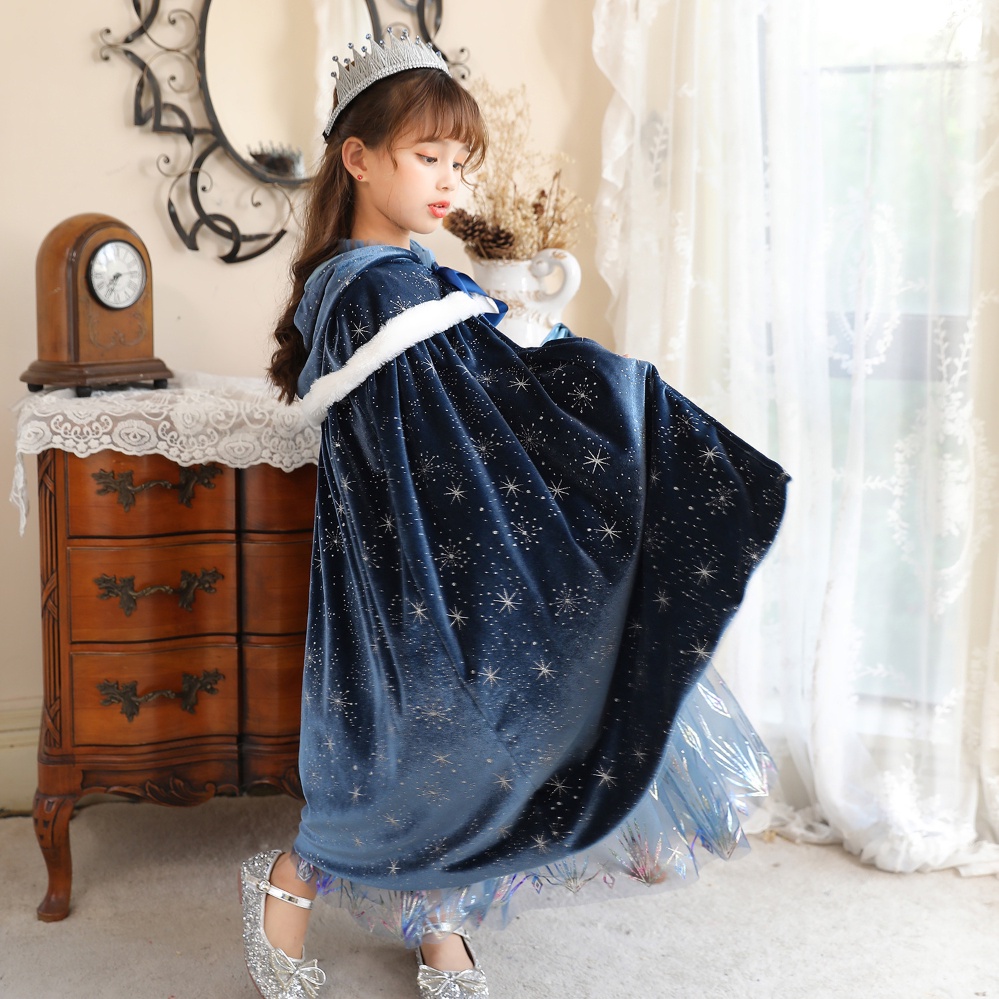 Áo choàng hóa trang công chúa Elsa xinh xắn cho bé