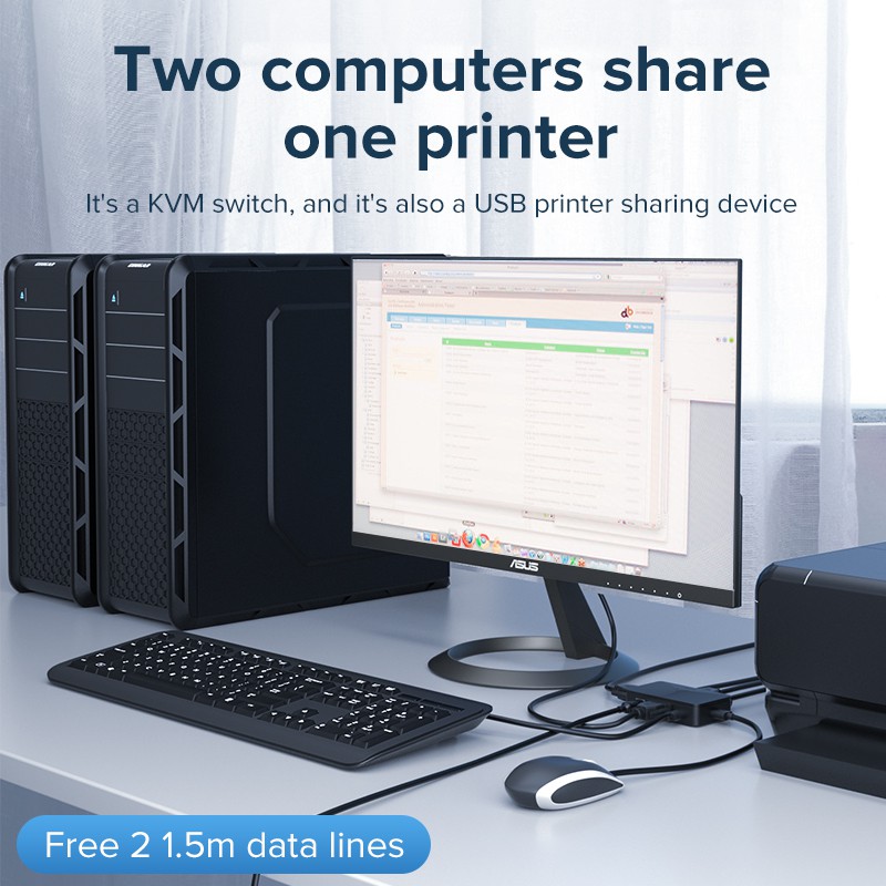 Llano Bộ chuyển mạch Kvm Bộ chuyển đổi cổng VGA2 Bộ chuyển đổi màn hình Bộ chia mở rộng Bộ chia USB 8 trong 1