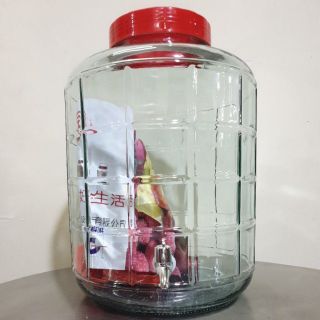 Bình ngâm rượu nắp đỏ 35 lít có van