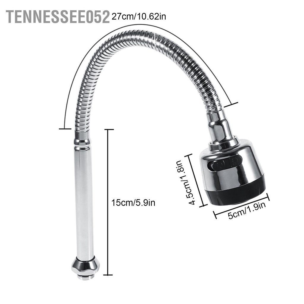 Tennessee052 1x 304 Xoay bằng thép không gỉ Nhà bếp Chậu rửa Phụ kiện ống vòi Kết nối một tay cầm