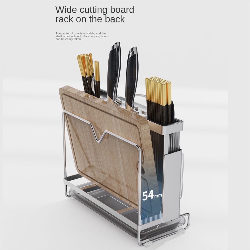 Giá để dao nhà bếp Inox 304 cao cấp Kệ để dao thớt đa năng，Giá để dao thớt Treo tường Xinkunlong