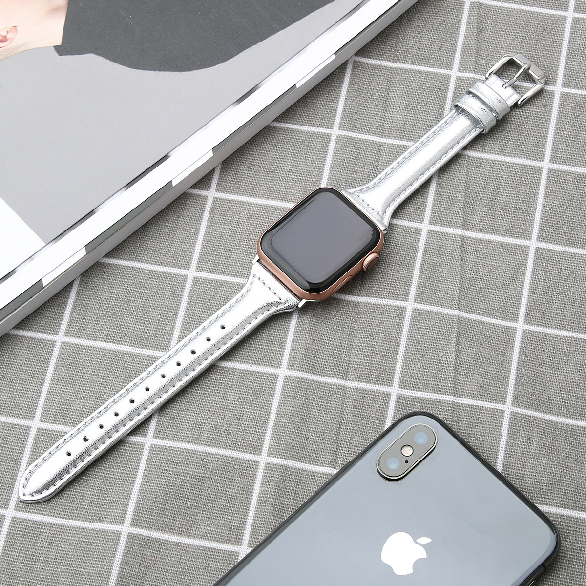 Dây Đeo Bằng Da Sang Trọng Cho Đồng Hồ Thông Minh Apple Watch Series 5 / 3 (38Mm / 40mm / 42mm / 44mm)