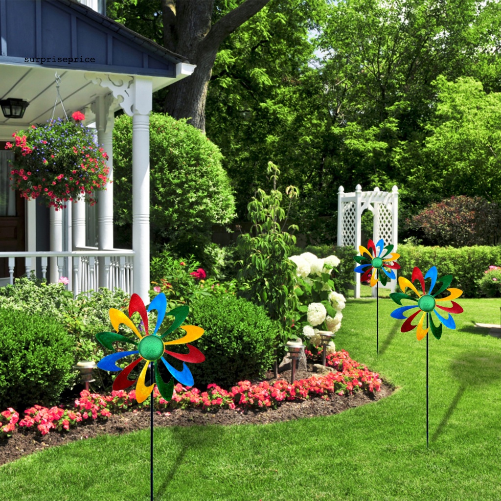 Chong Chóng Gió Bằng Sắt Chống Gỉ Nhiều Màu Trang Trí Sân Vườn