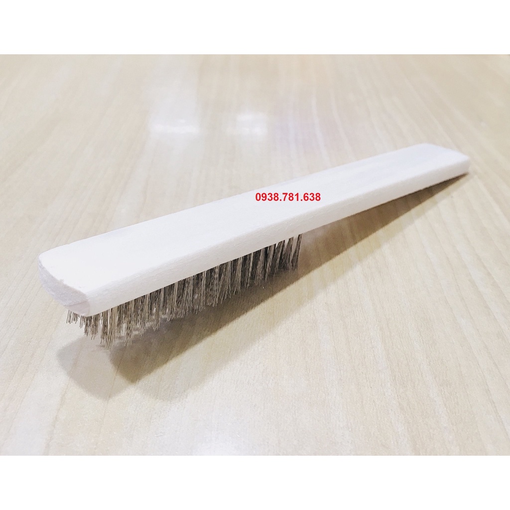 Bàn Chải Cán Gỗ Sợi Inox 616