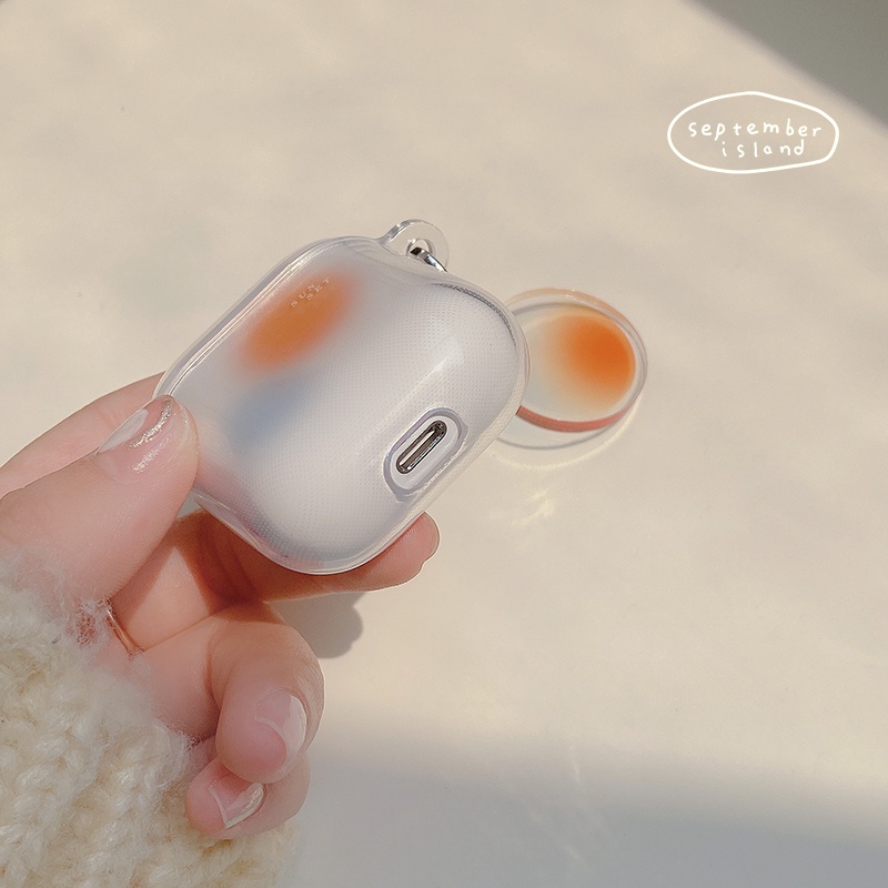 Vỏ Bảo Vệ Hộp Sạc tai nghe không dây Airpods 1 / 2 / Pro Bằng Silicon Mềm Màu Trơn Hình Hoàng Hôn