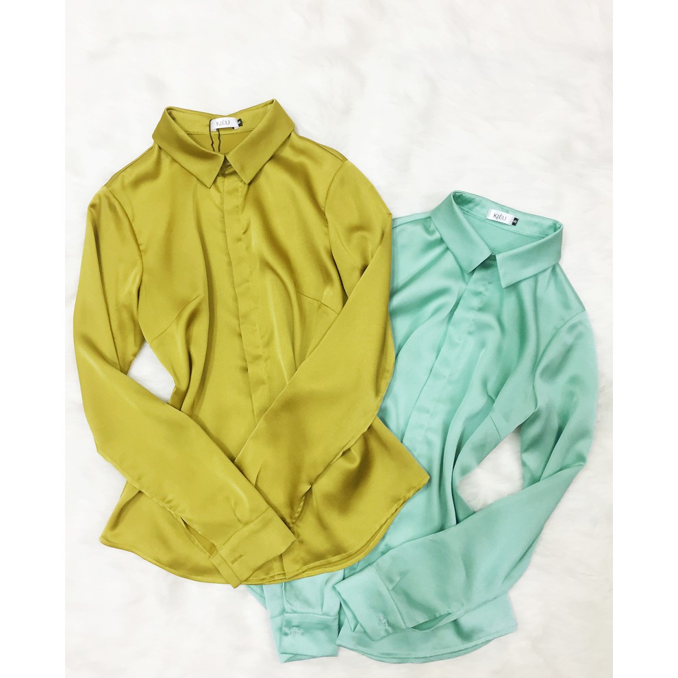 Áo Sơ Mi nữ Công Sở 💖𝑭𝒓𝒆𝒆𝒔𝒉𝒊𝒑💖 Áo Nữ Dài Tay Cổ Đức Nhiều Màu