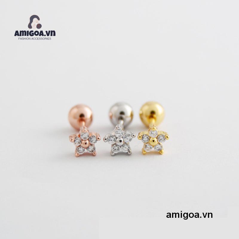 ✨✨Bông tai ngôi sao nhỏ lấp lánh chất liệu bạc  thời trang phụ kiện trang sức nữ