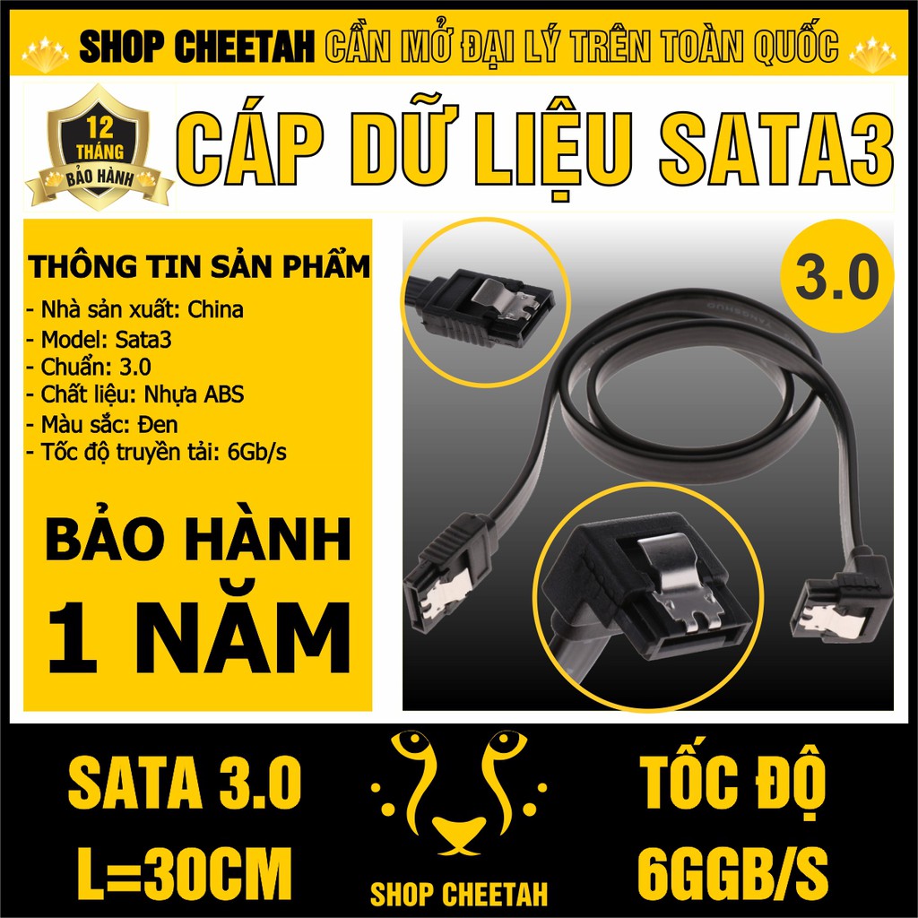 Cáp dữ liệu Sata3 – Tốc độ 6Gb/s