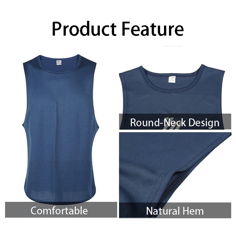 Áo Ba Lỗ Thể Thao Plus Size M-4XL Nhanh Khô Thoáng Khí Màu Trơn Thời Trang Mùa Hè Cho Nam