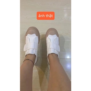 [ORDER](SẴN NÂU SIZE 40) GIÀY SNEAKER QUAI DÁN ĐẾ MÀU